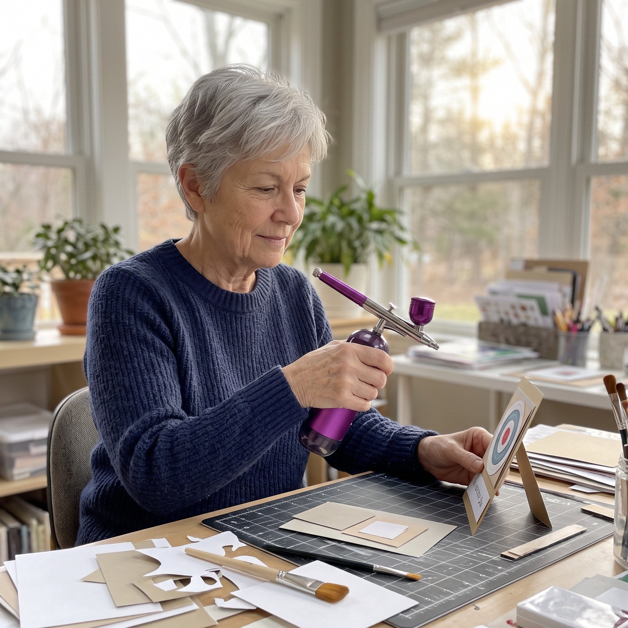 Ruth At Her Sunroom Desk