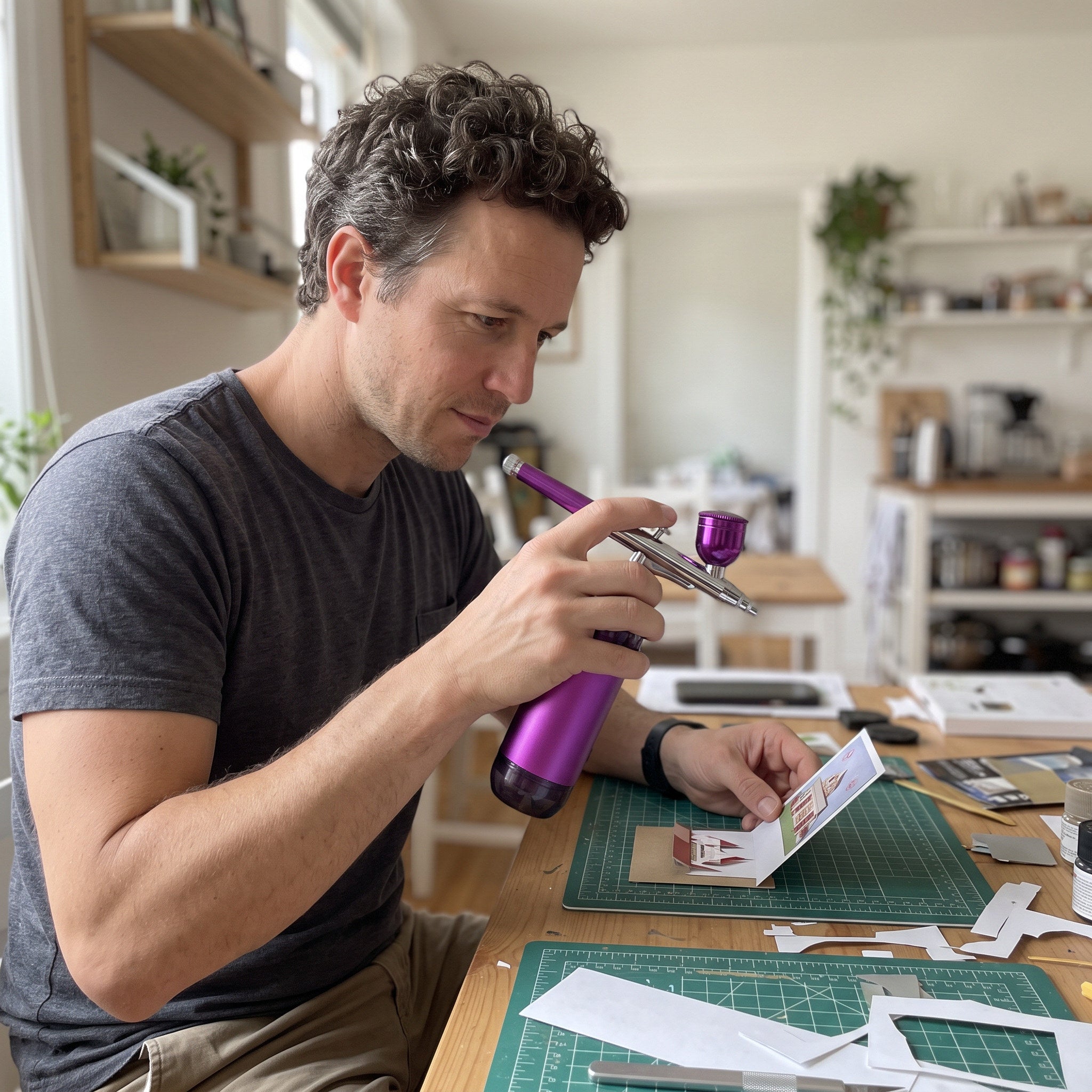 Theo At His Craft Table